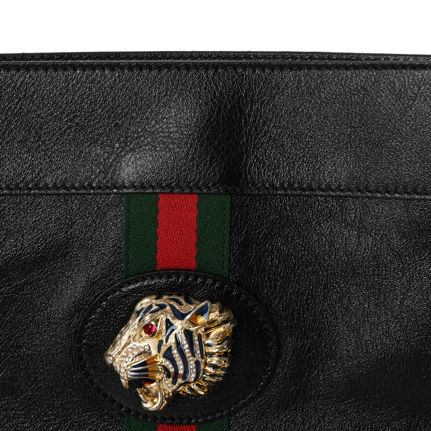 Calfskin Large Rajah Chain Tote Black - Image 9