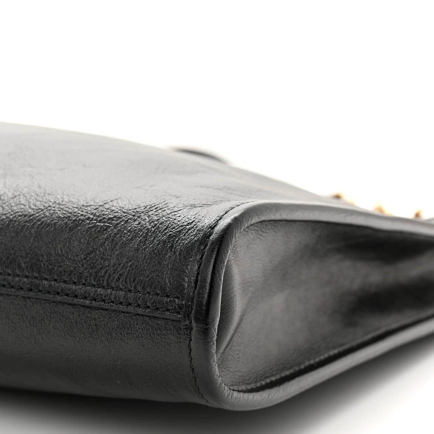 Calfskin Large Rajah Chain Tote Black - Image 11