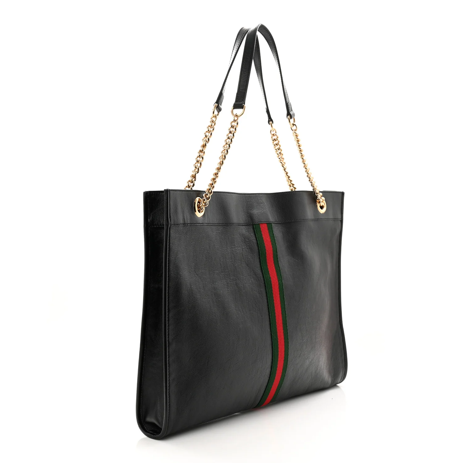 Calfskin Large Rajah Chain Tote Black - Image 4