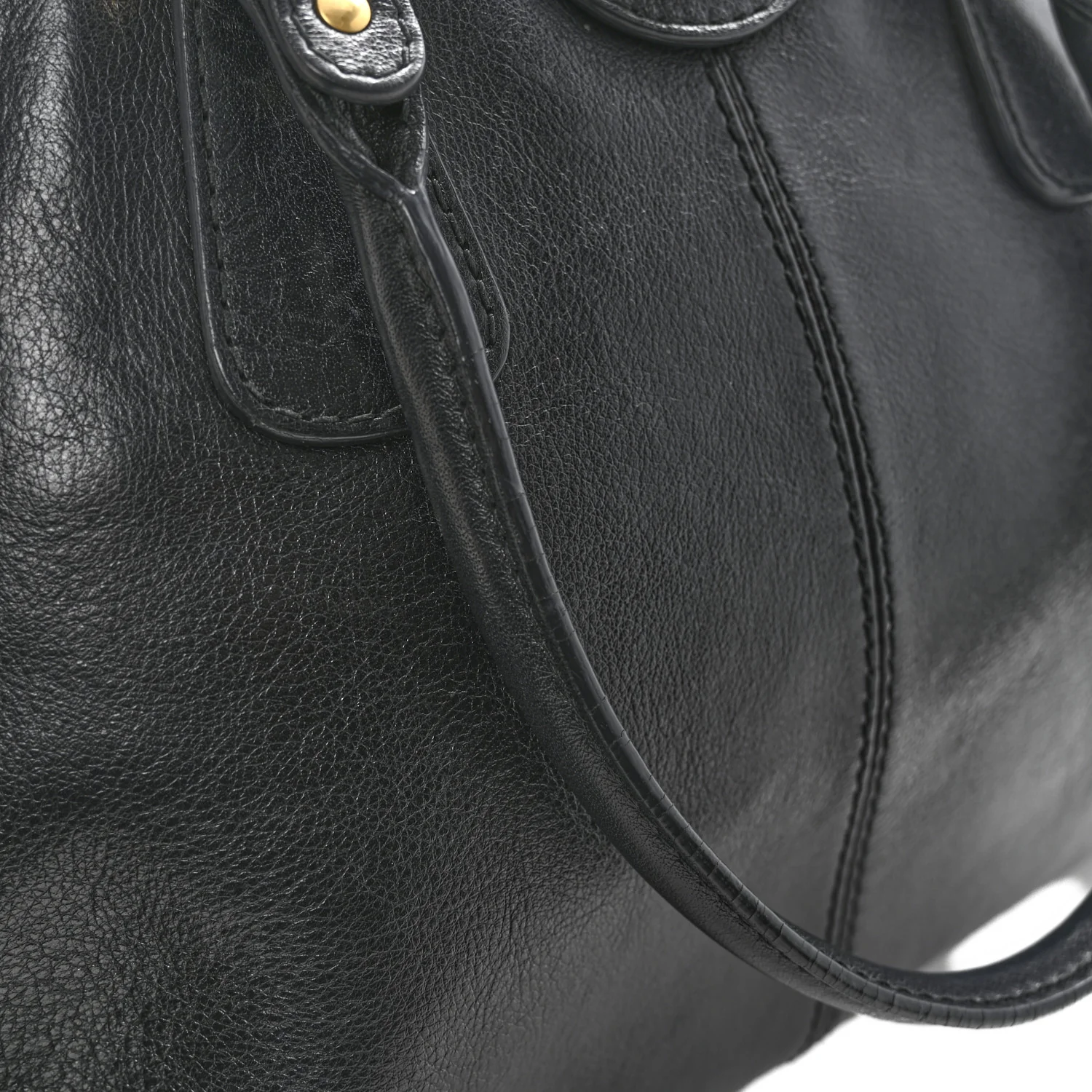 Calfskin Large Re(Belle) Top Handle Bag Black - Image 13