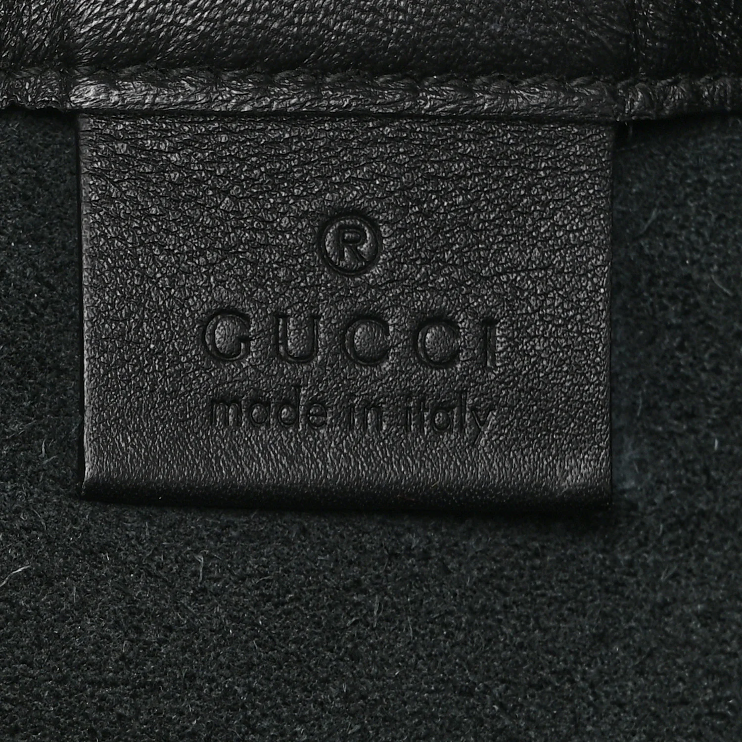 Calfskin Logo Drawstring Backpack Black - Image 7