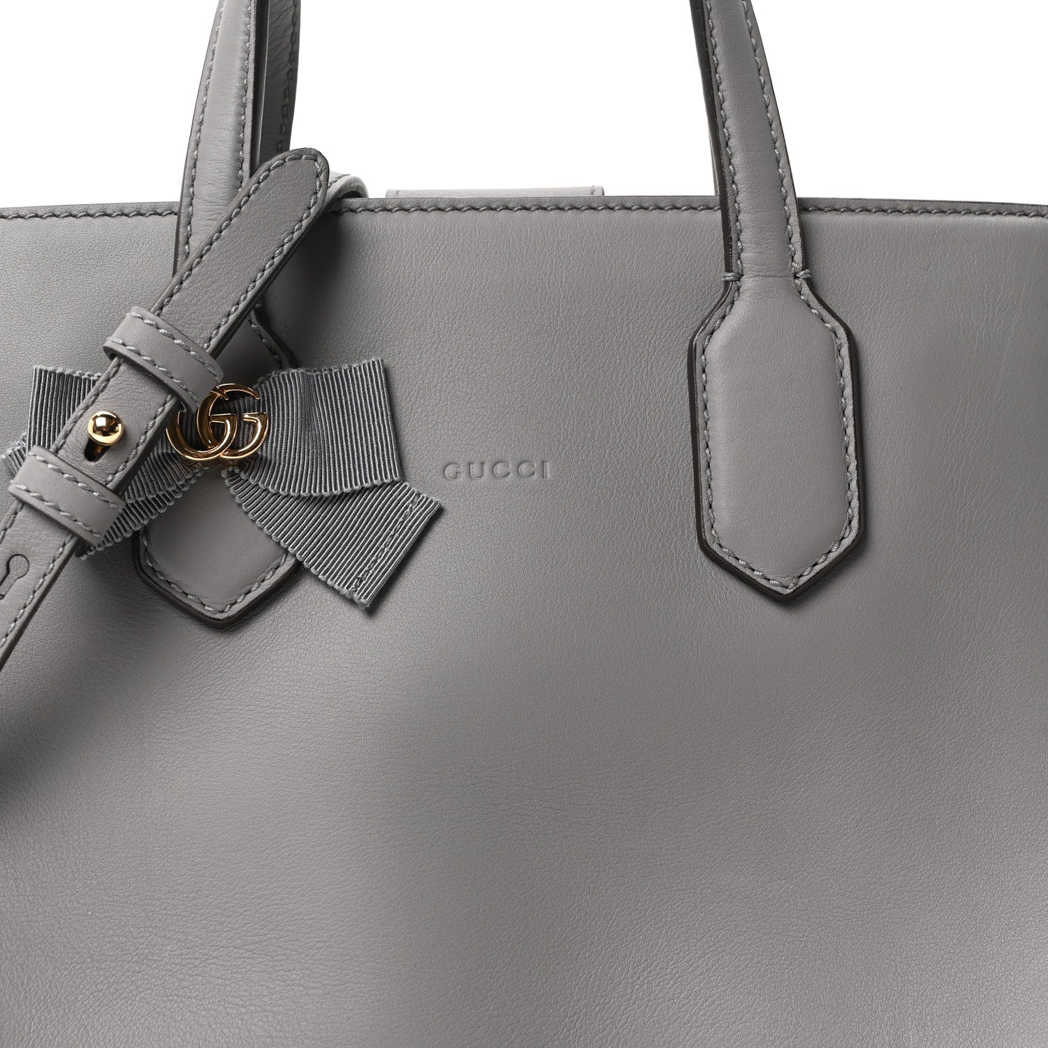 Calfskin Marmont Ribbon Top Handle Bag Deep Grey - Image 8