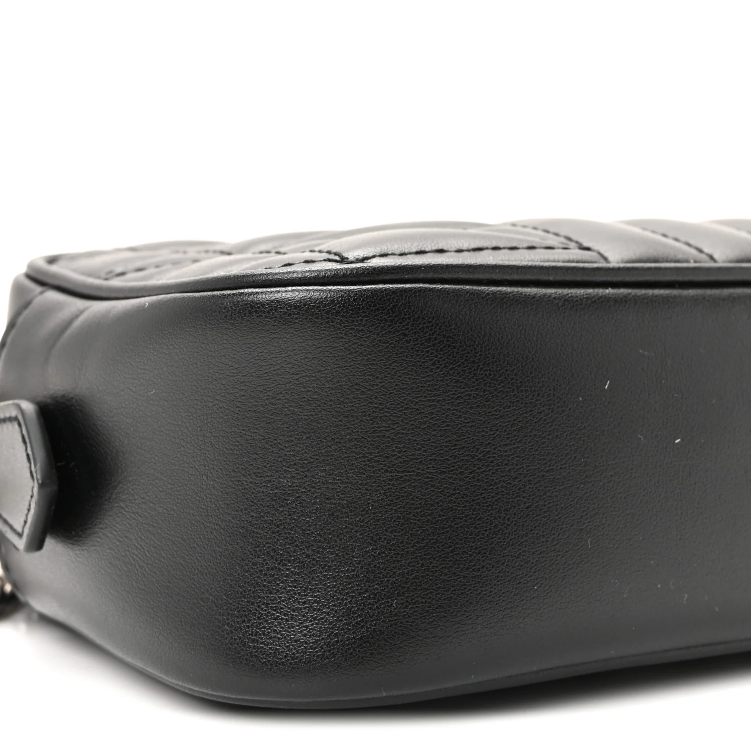 Calfskin Matelasse Aria Mini GG Marmont Chain Shoulder Bag Black - Image 9