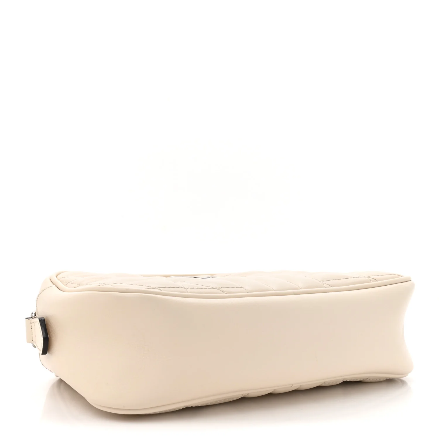Calfskin Matelasse Aria Small GG Marmont Chain Shoulder Bag Mystic White - Image 6