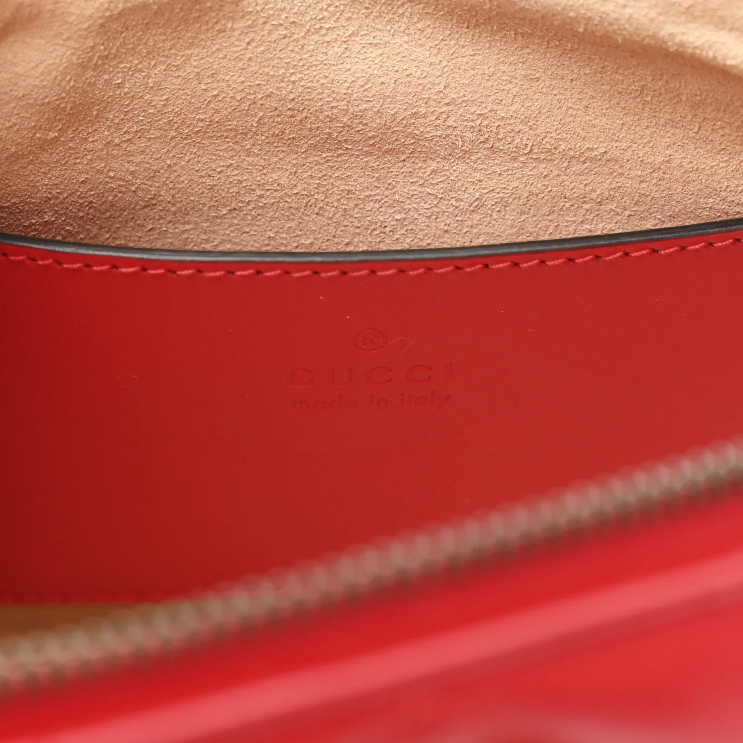 Calfskin Matelasse Chevron GG Marmont Sling Shoulder Bag Rosso - Image 6