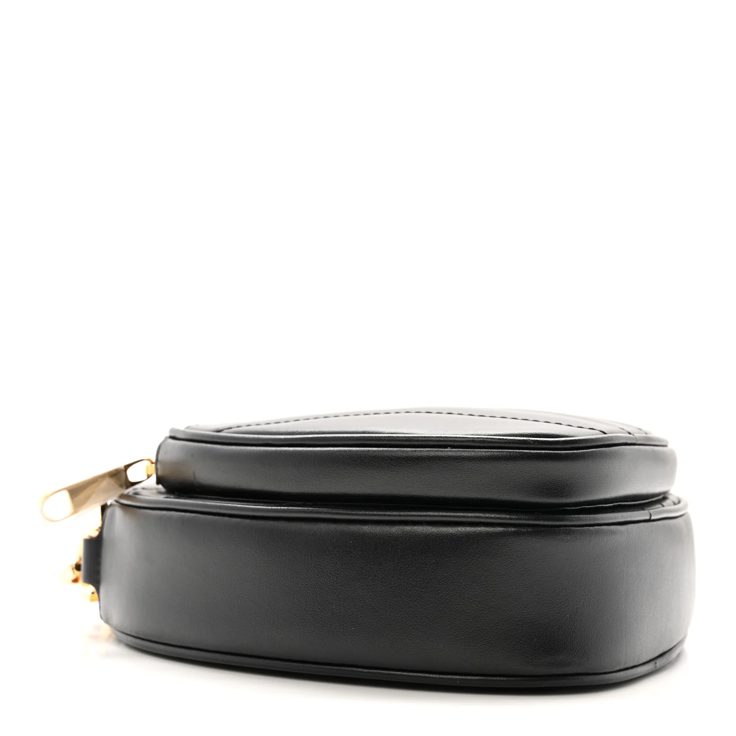 Calfskin Matelasse Diagonal Mini Interlocking G Heart Shoulder Bag Black - Image 4