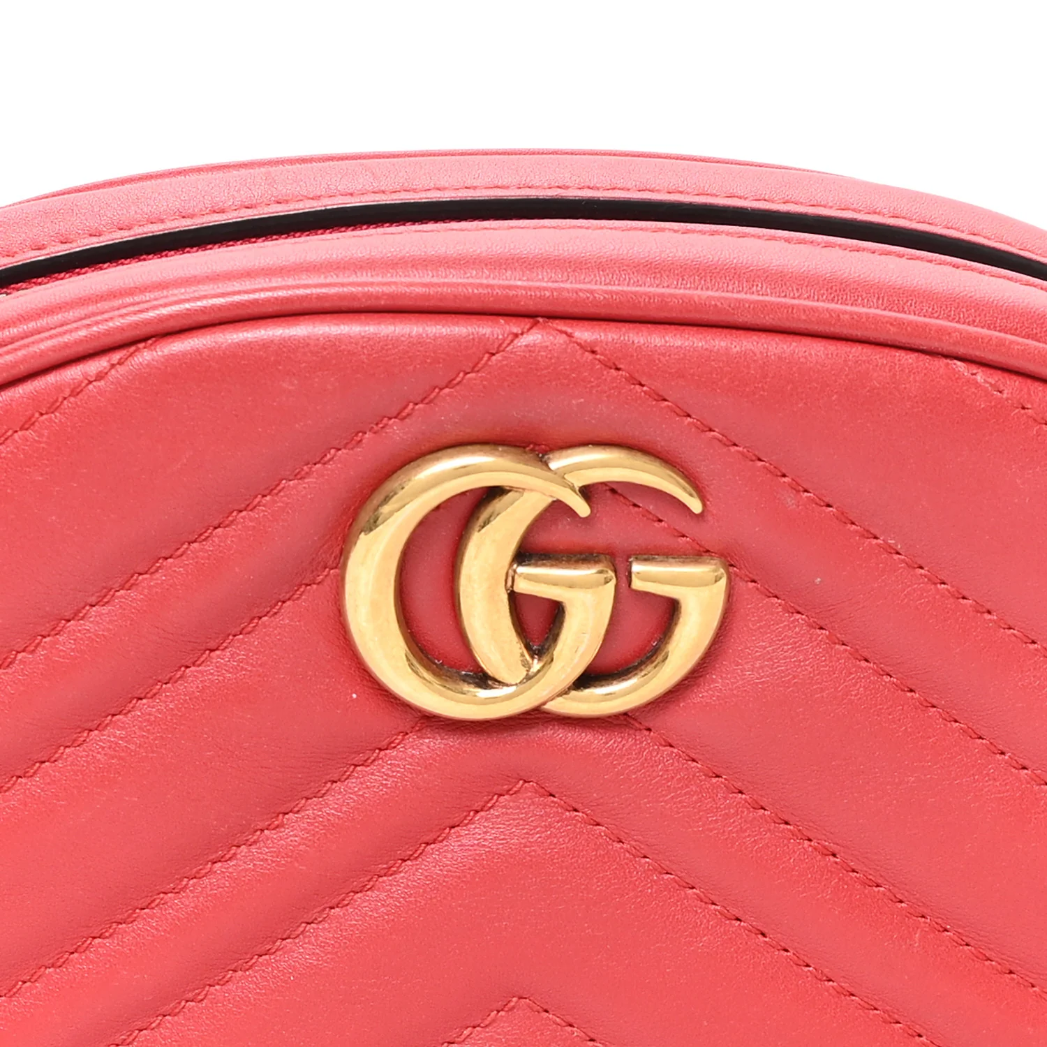 Calfskin Matelasse GG Marmont Belt Bag 75 30 Hibiscus Red - Image 8