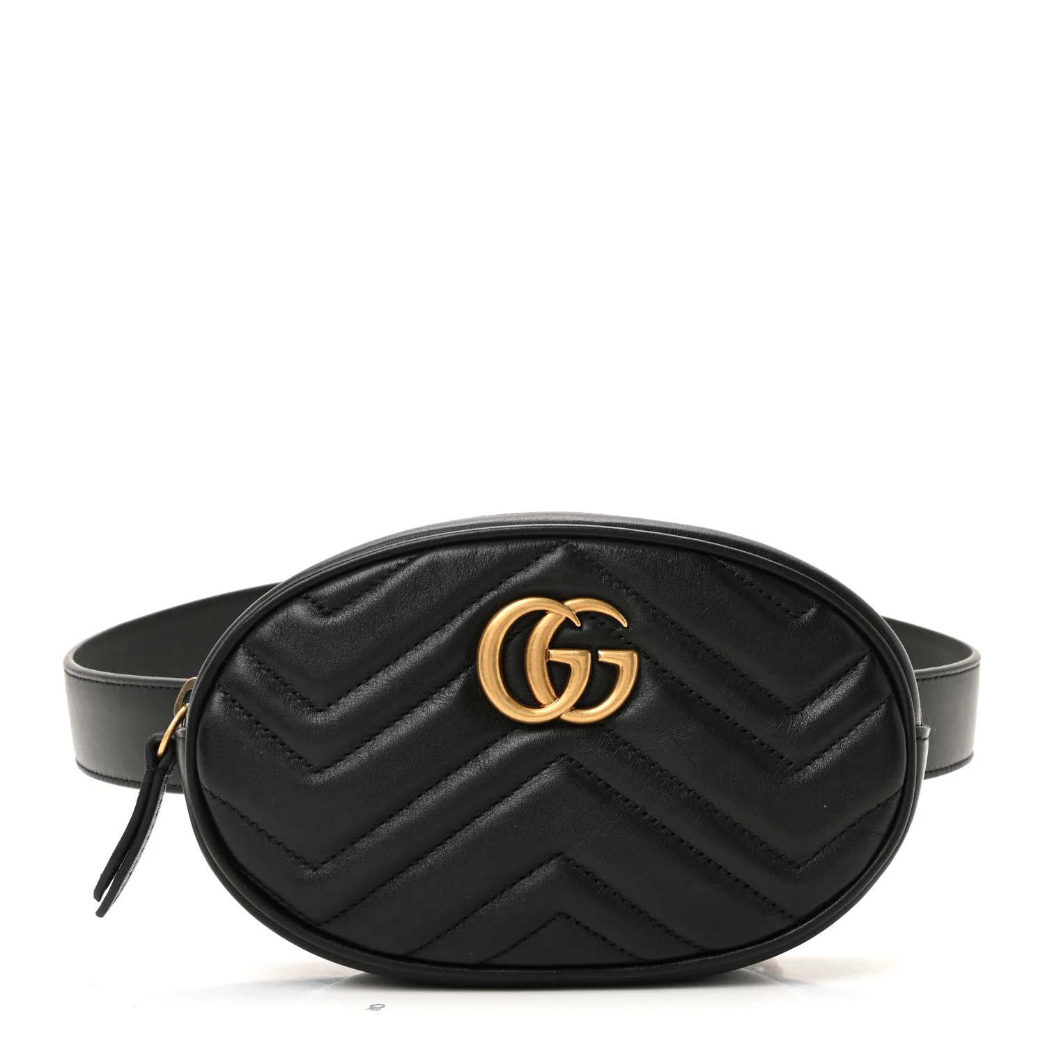 Calfskin Matelasse GG Marmont Belt Bag 85 34 Black