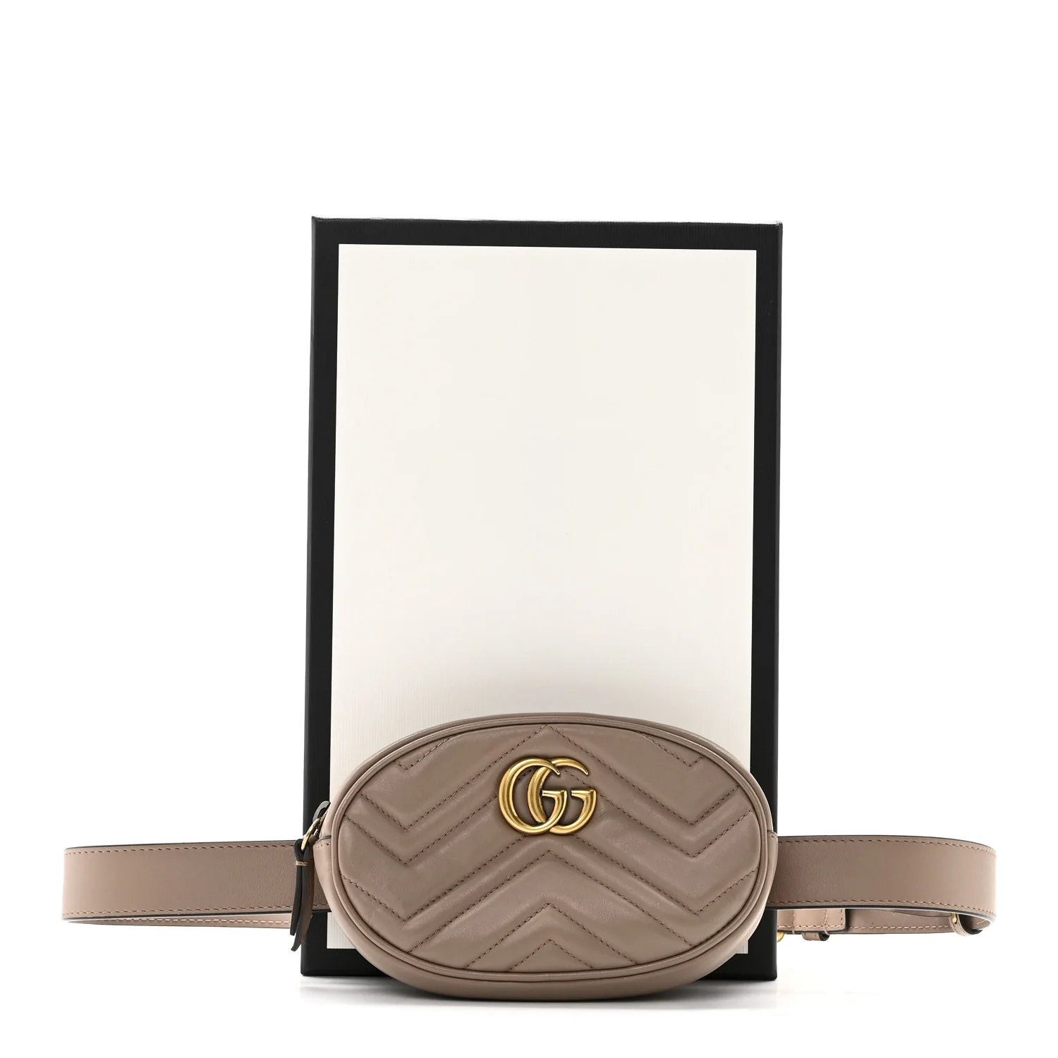 Calfskin Matelasse GG Marmont Belt Bag 85 34 Porcelain Rose - Image 12