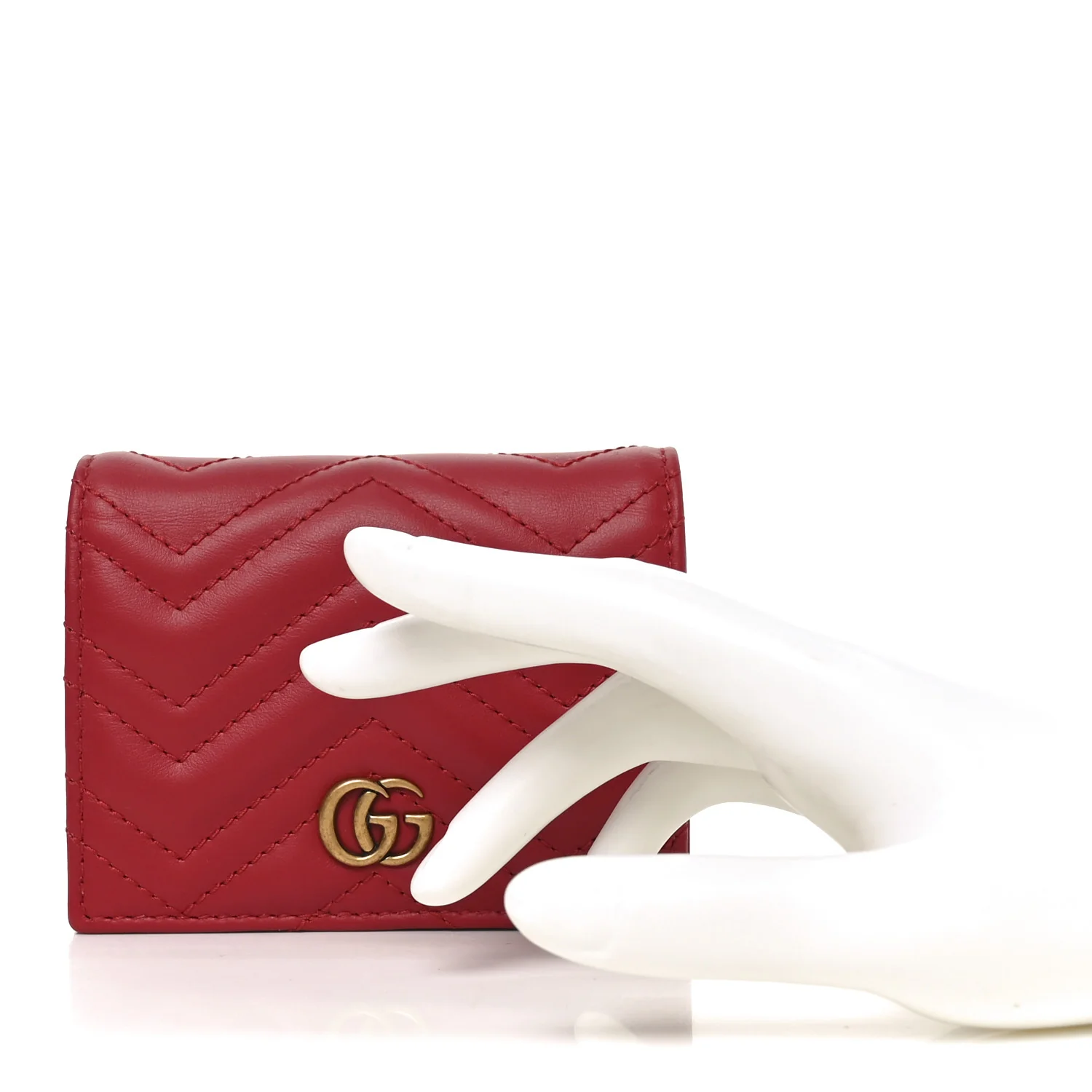 Calfskin Matelasse GG Marmont Card Case Wallet - Image 2