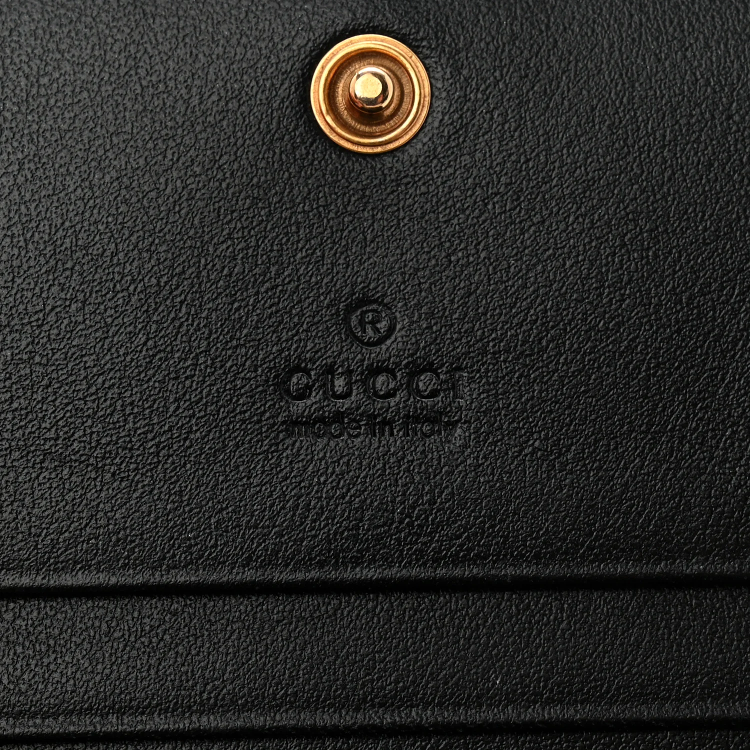 Calfskin Matelasse GG Marmont Card Case Wallet Black - Image 6