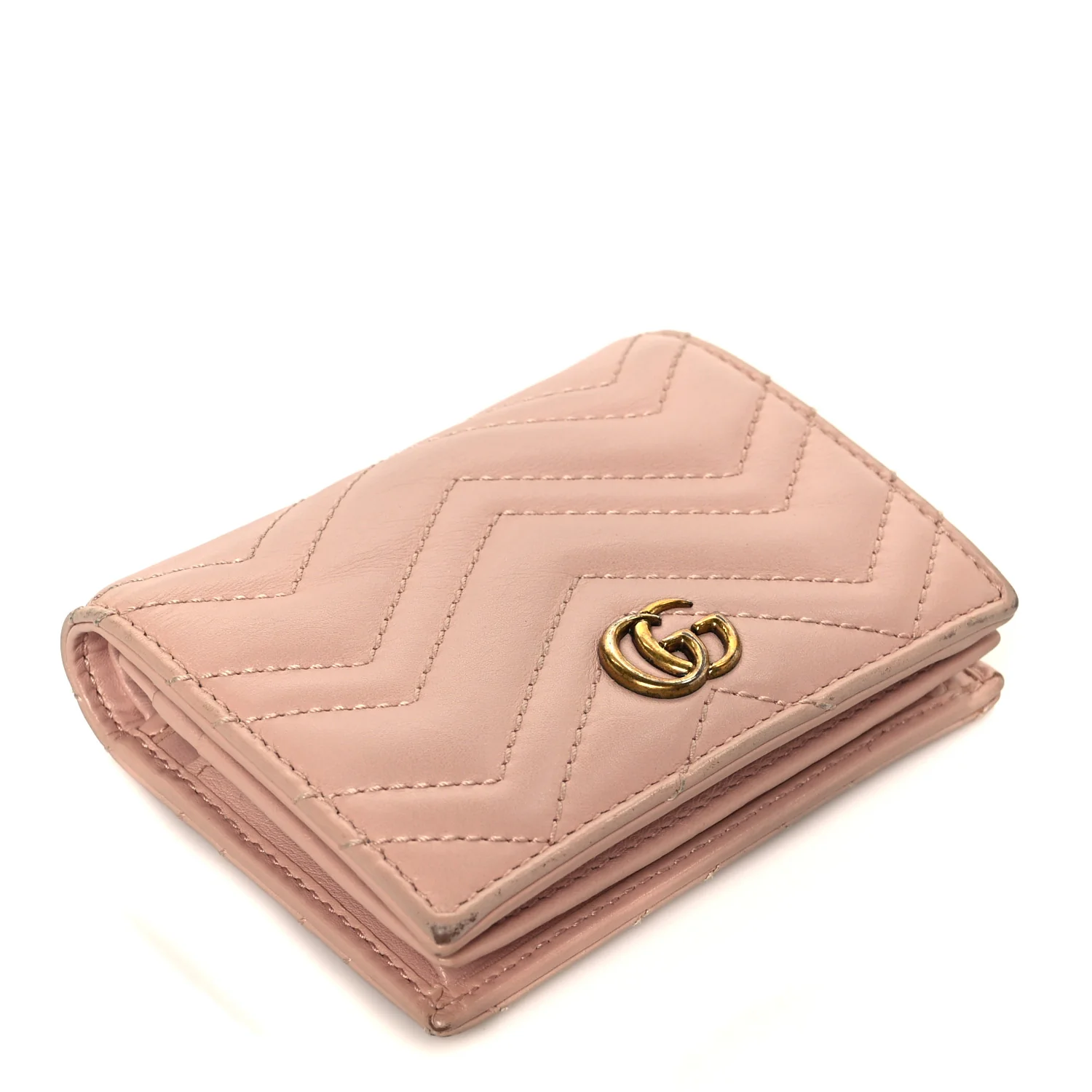 Calfskin Matelasse GG Marmont Card Case Wallet Perfect Pink - Image 4