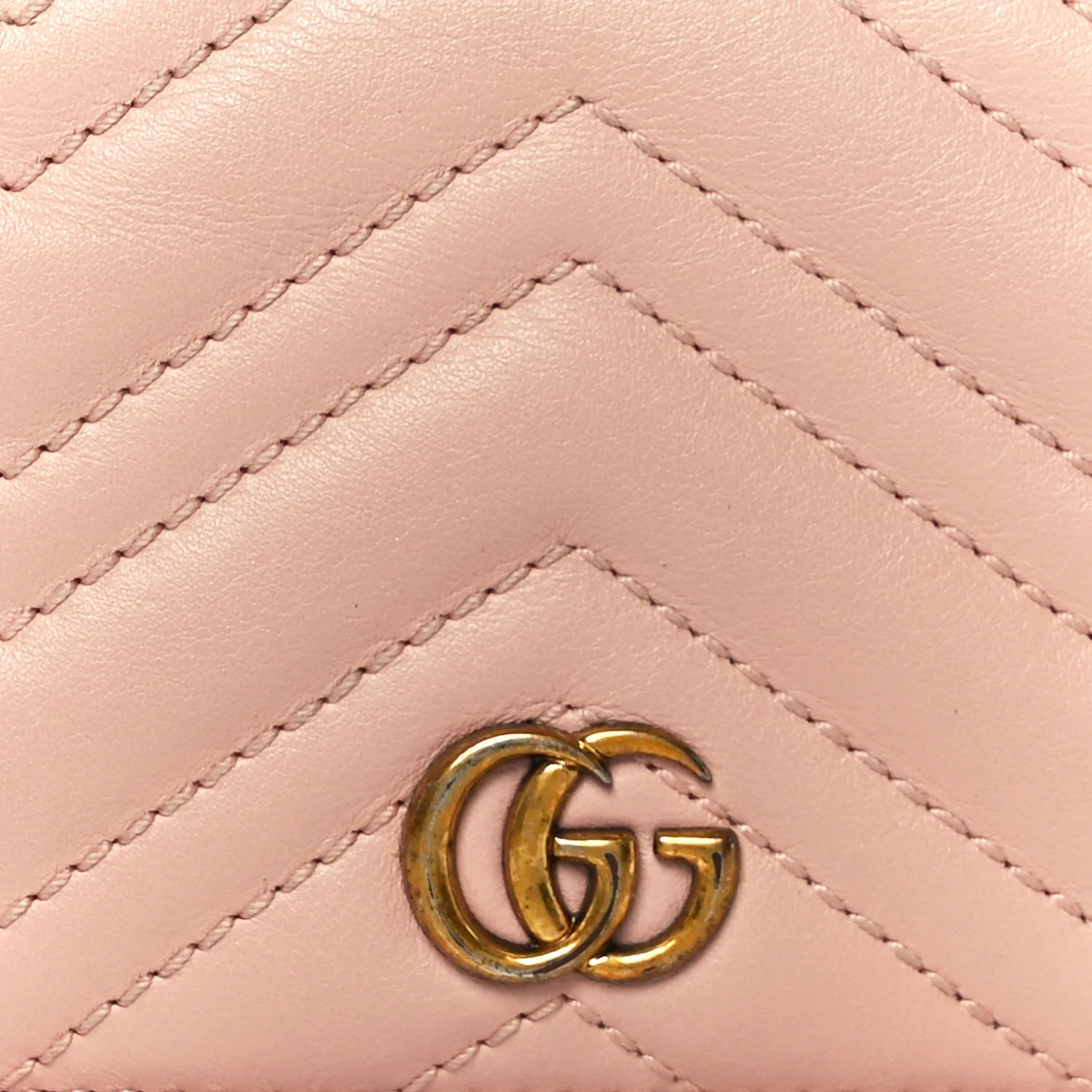 Calfskin Matelasse GG Marmont Card Case Wallet Perfect Pink - Image 8