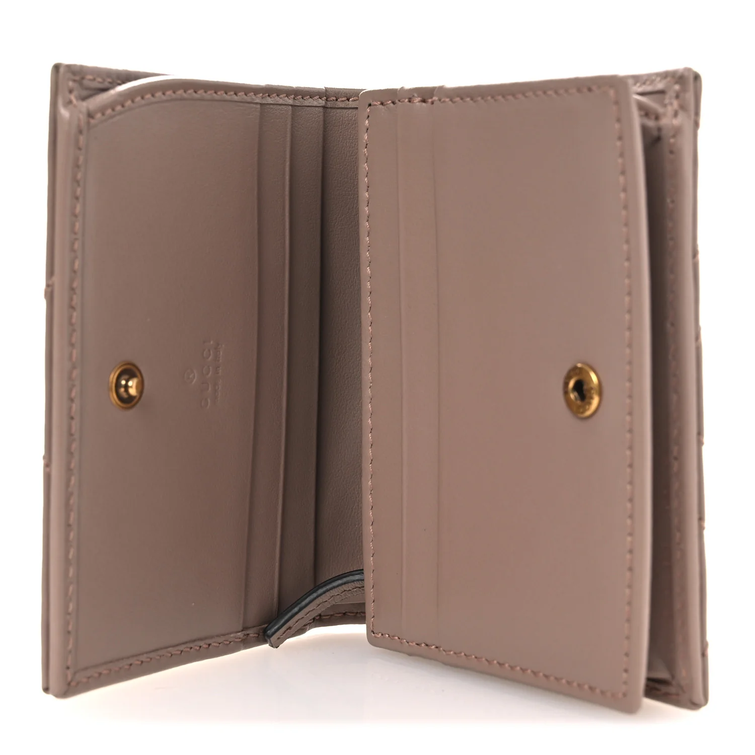 Calfskin Matelasse GG Marmont Card Case Wallet Porcelain Rose - Image 5