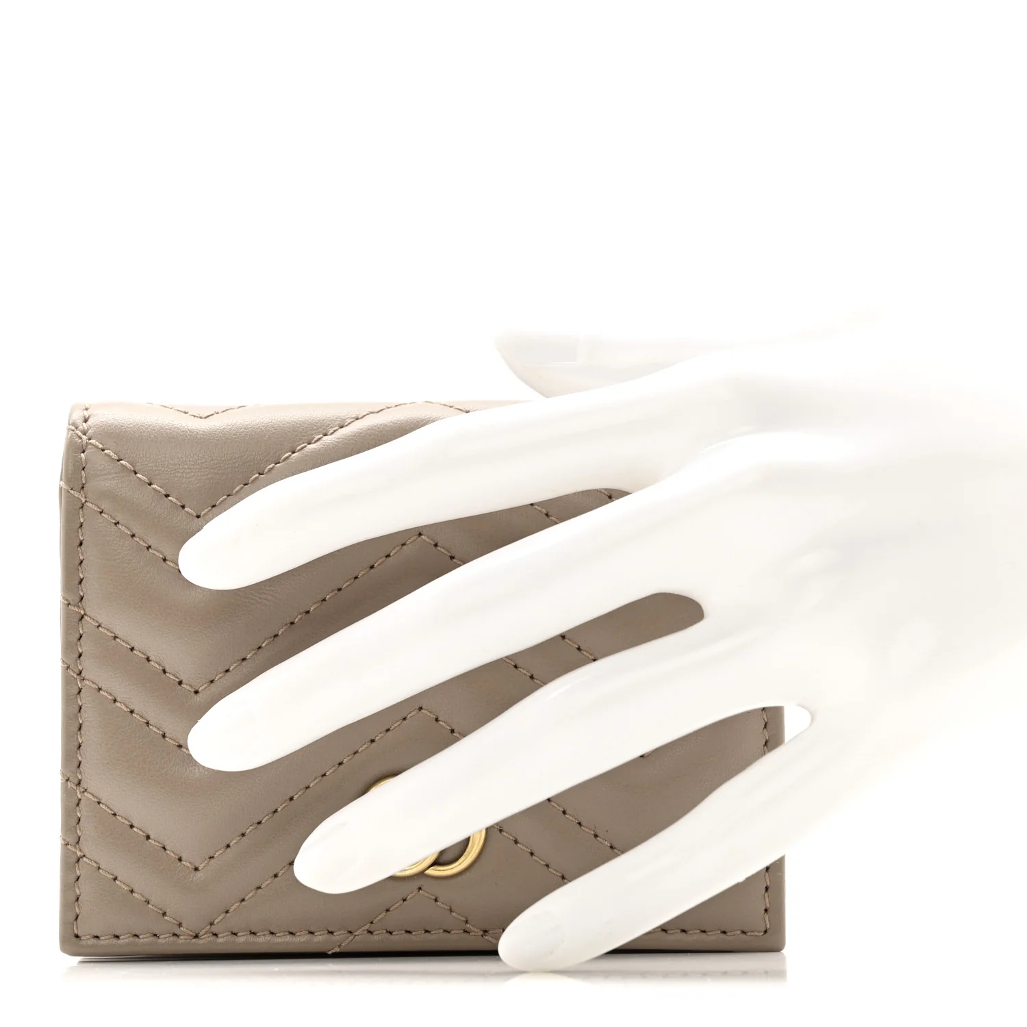 Calfskin Matelasse GG Marmont Card Case Wallet Porcelain Rose - Image 2