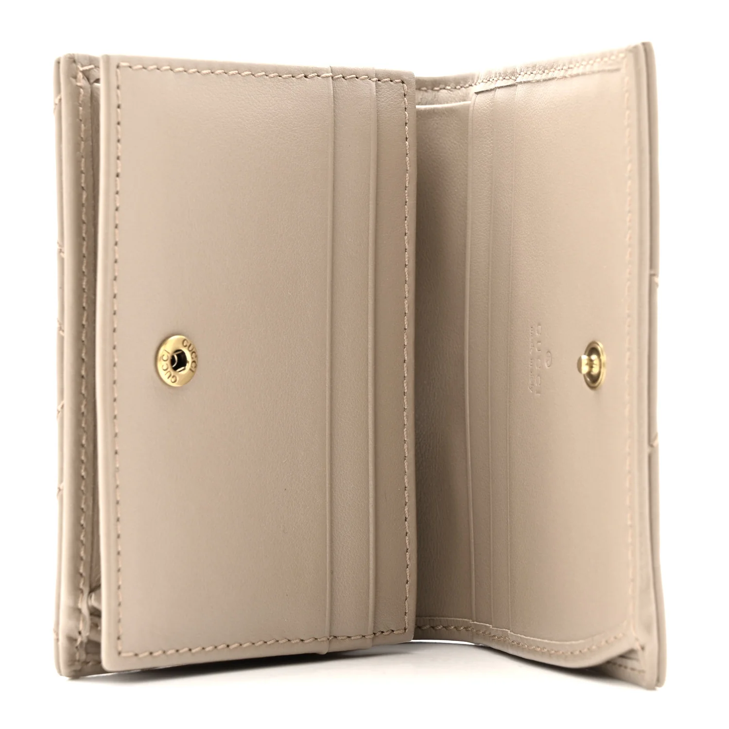 Calfskin Matelasse GG Marmont Card Case Wallet Porcelain Rose - Image 5