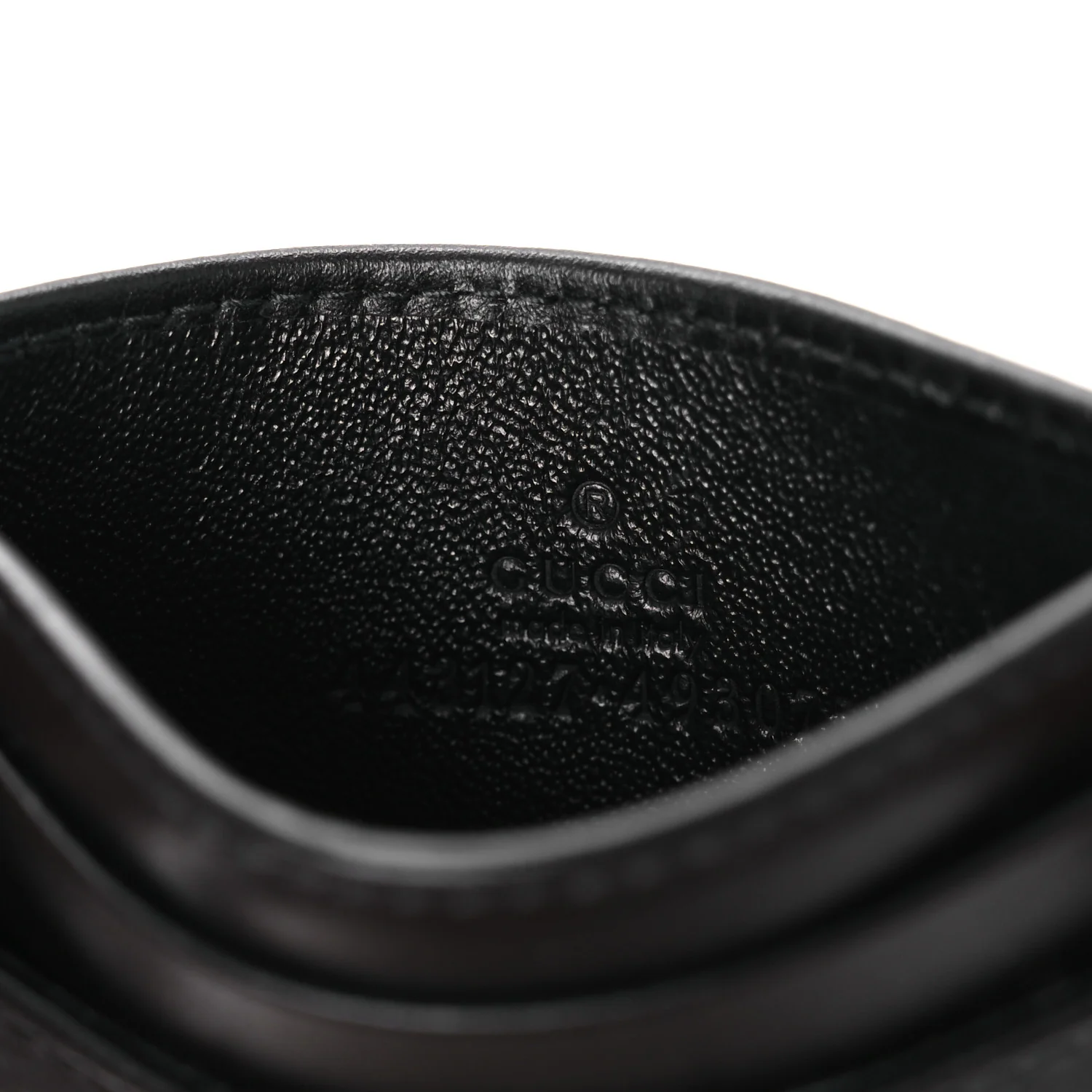 Calfskin Matelasse GG Marmont Card Holder Black - Image 6