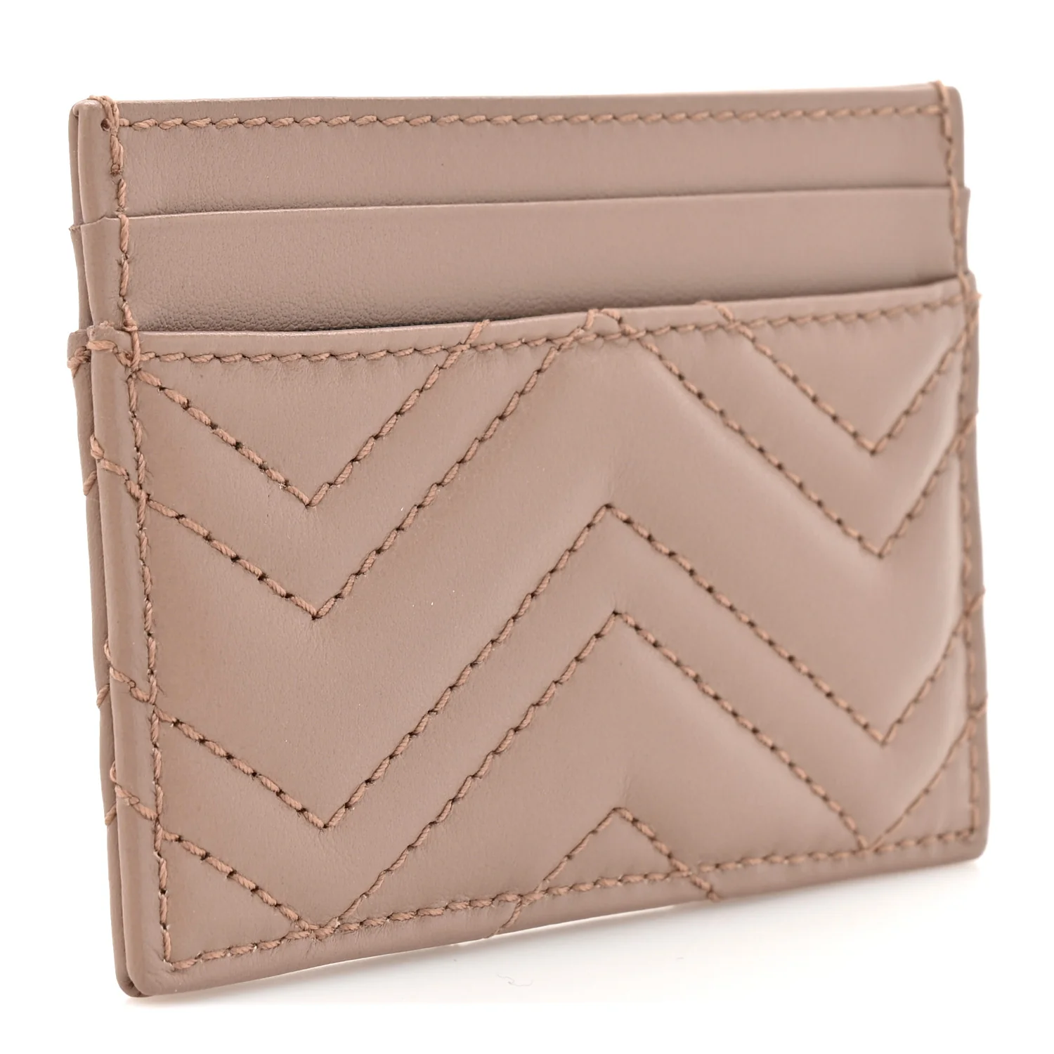 Calfskin Matelasse GG Marmont Card Holder Porcelain Rose - Image 6