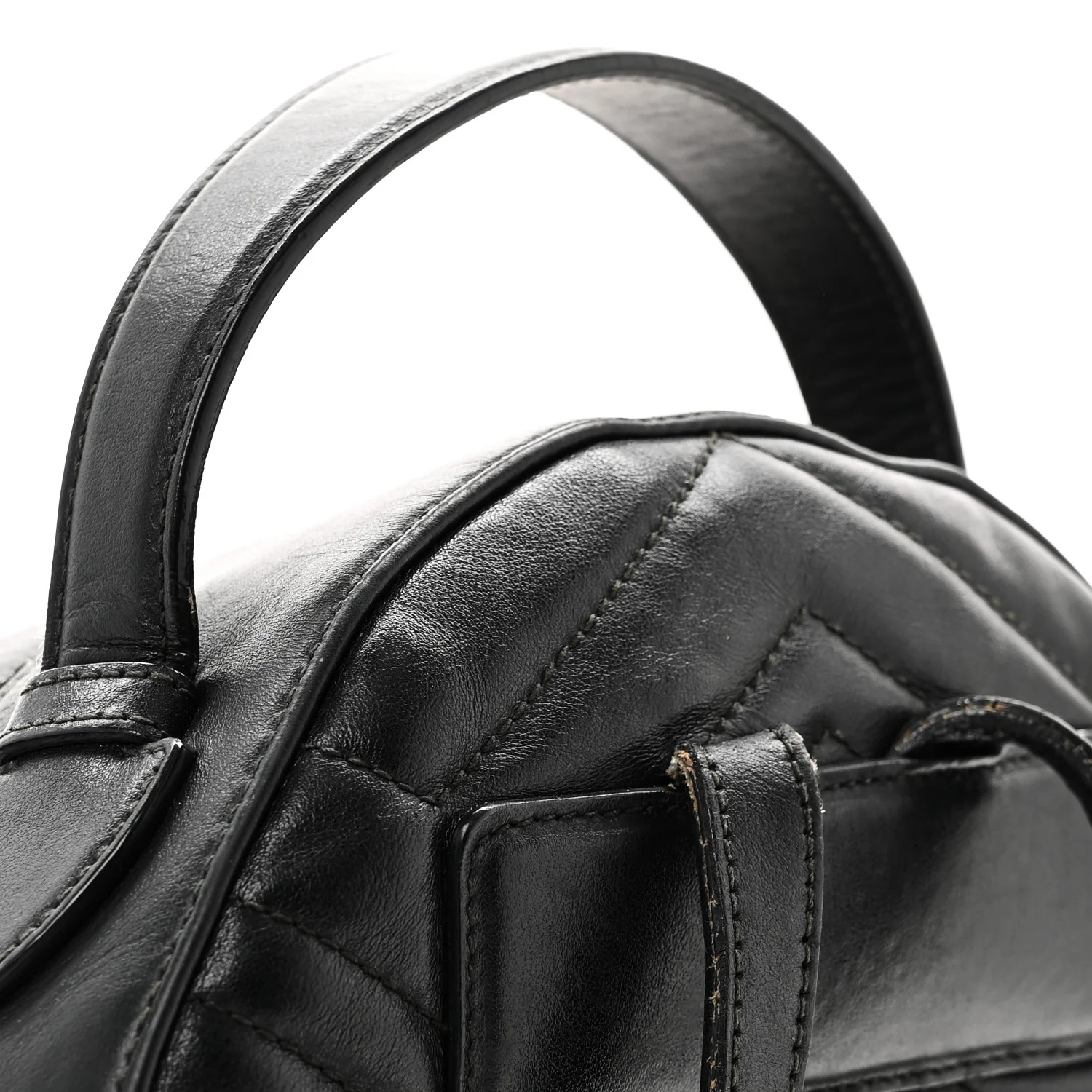 Calfskin Matelasse GG Marmont Dome Backpack Black - Image 13