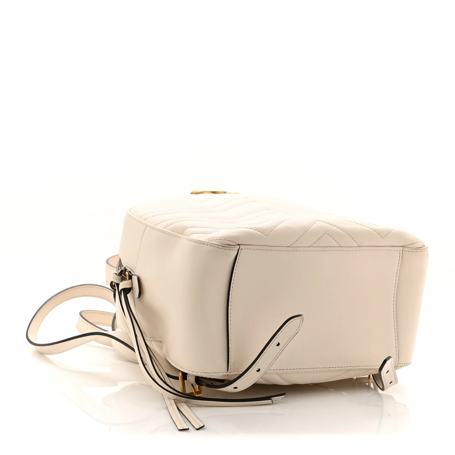 Calfskin Matelasse GG Marmont Dome Backpack White - Image 4