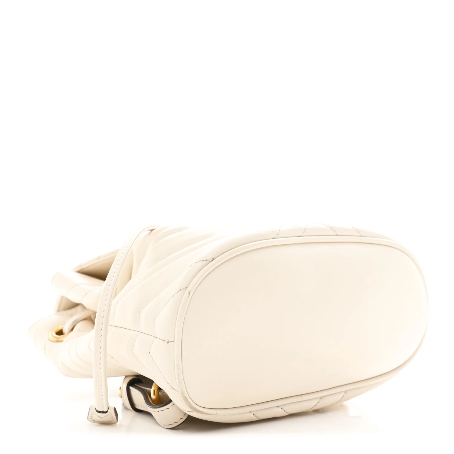 Calfskin Matelasse GG Marmont Flap Backpack White - Image 4
