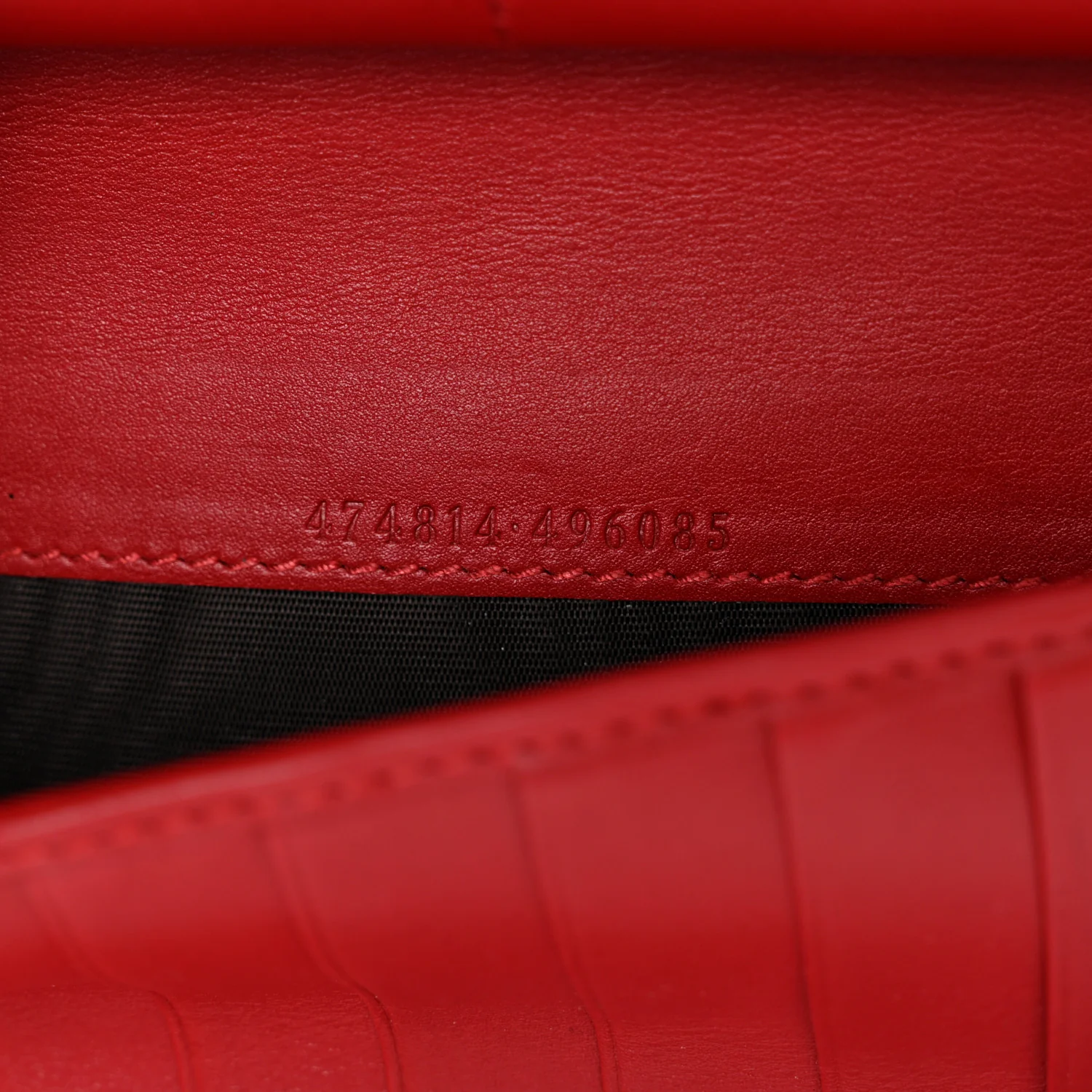 Calfskin Matelasse GG Marmont Zip Around Wallet Hibiscus Red - Image 7