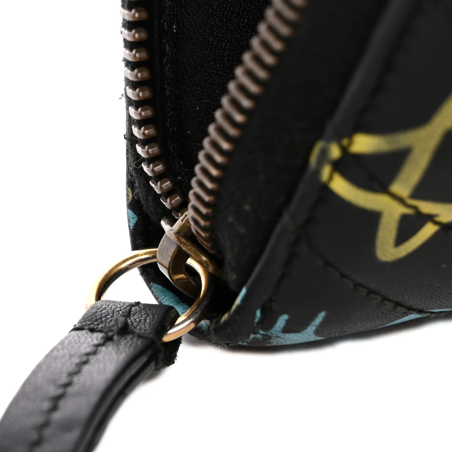 Calfskin Matelasse GucciGhost GG Marmont Zip Around Wallet Black New Acquamarine - Image 13
