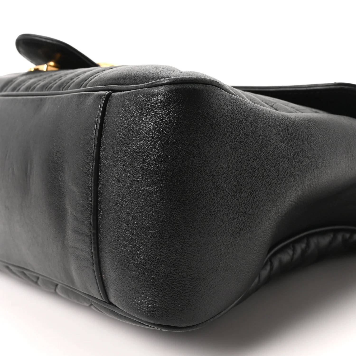 Calfskin Matelasse Large GG Marmont Shoulder Bag Black - Image 10