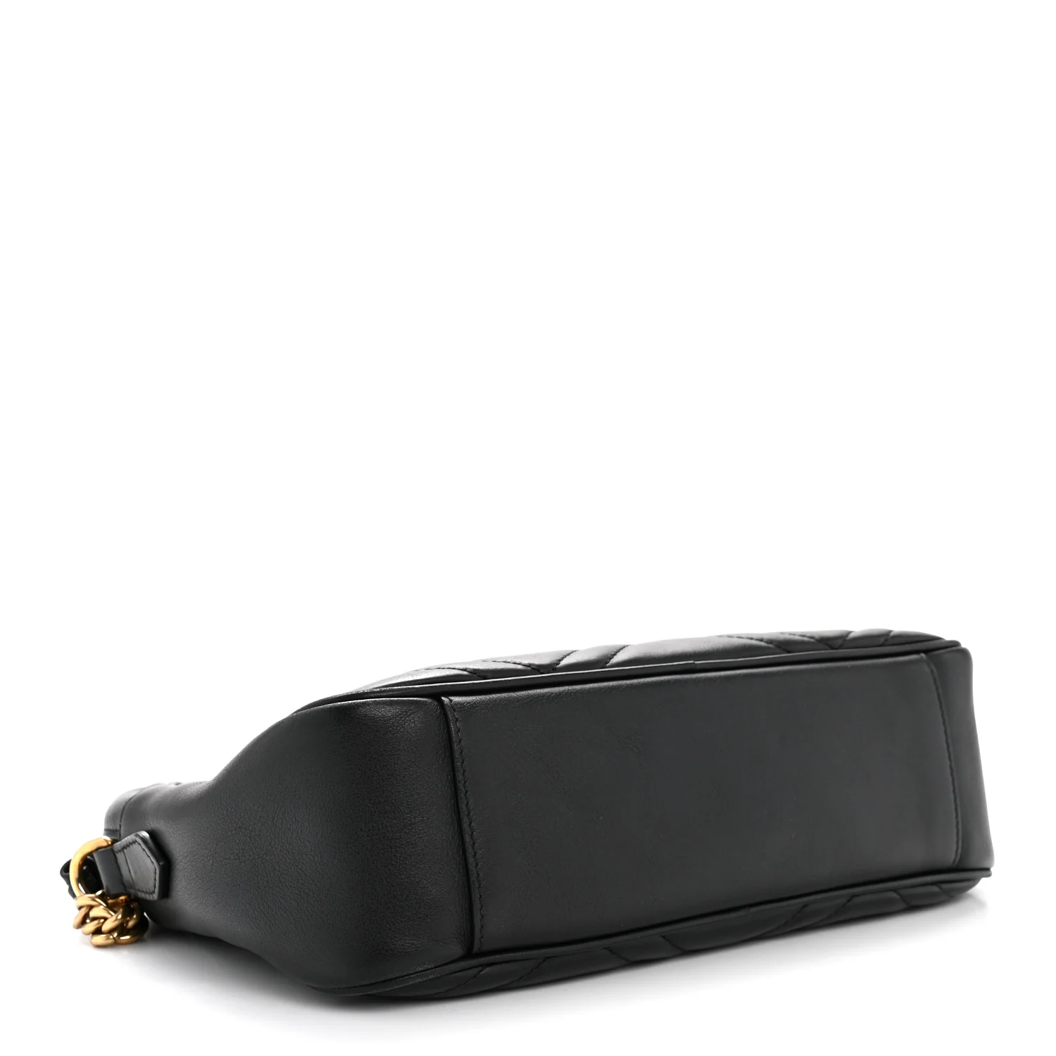 Calfskin Matelasse Medium GG Marmont Chain Shoulder Bag Black - Image 4