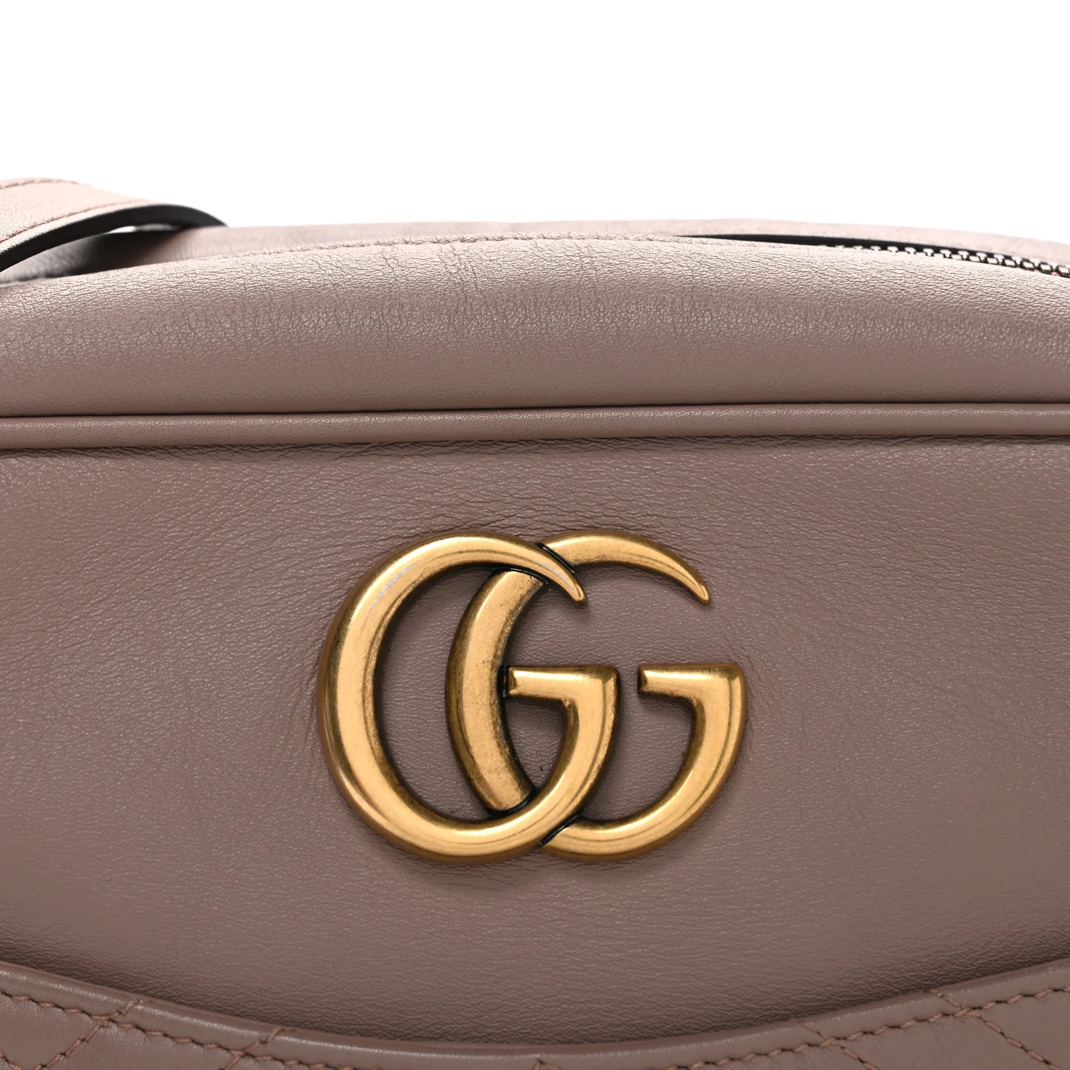 Calfskin Matelasse Medium GG Marmont Chain Shoulder Bag Porcelain Rose - Image 8