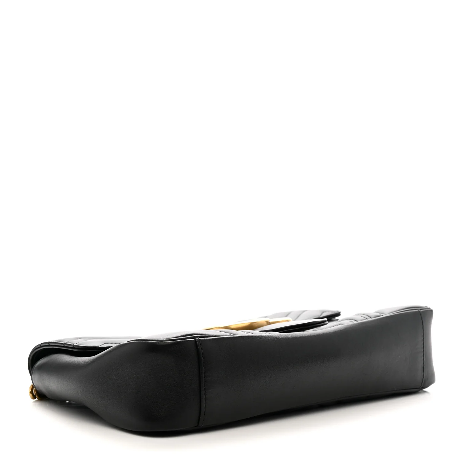 Calfskin Matelasse Medium GG Marmont Shoulder Bag Black - Image 4