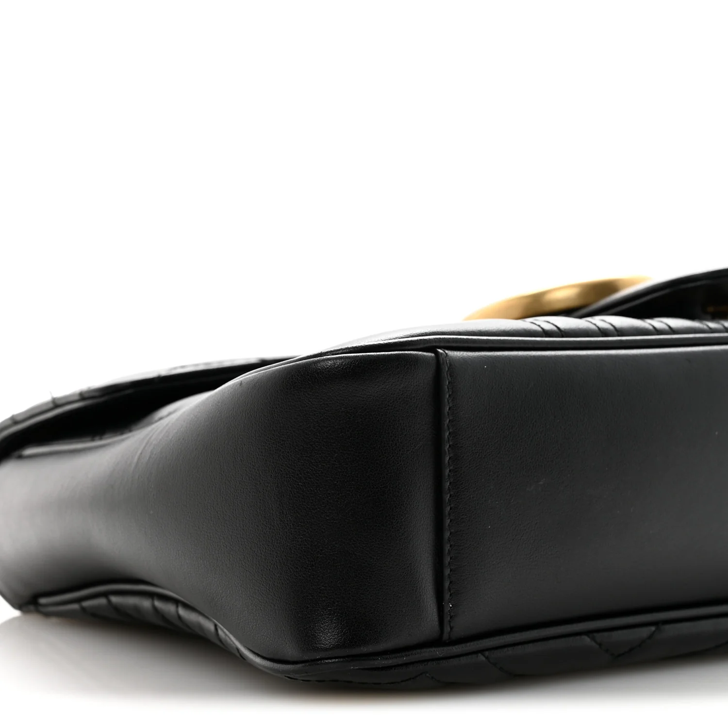 Calfskin Matelasse Medium GG Marmont Shoulder Bag Black - Image 9