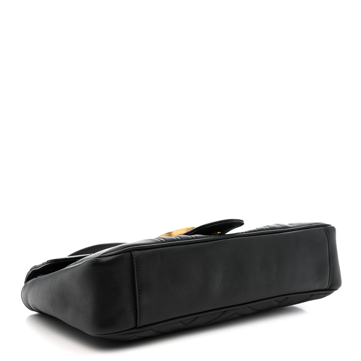 Calfskin Matelasse Medium GG Marmont Shoulder Bag Black - Image 4