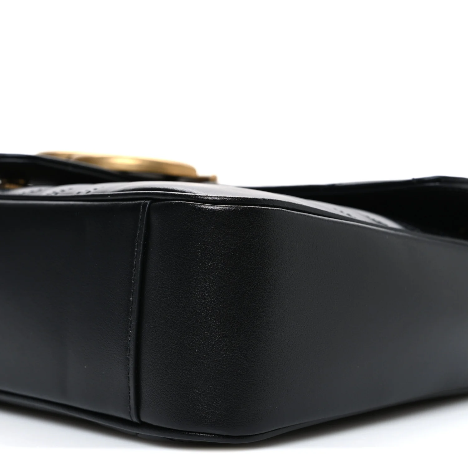 Calfskin Matelasse Medium GG Marmont Shoulder Bag Black - Image 10