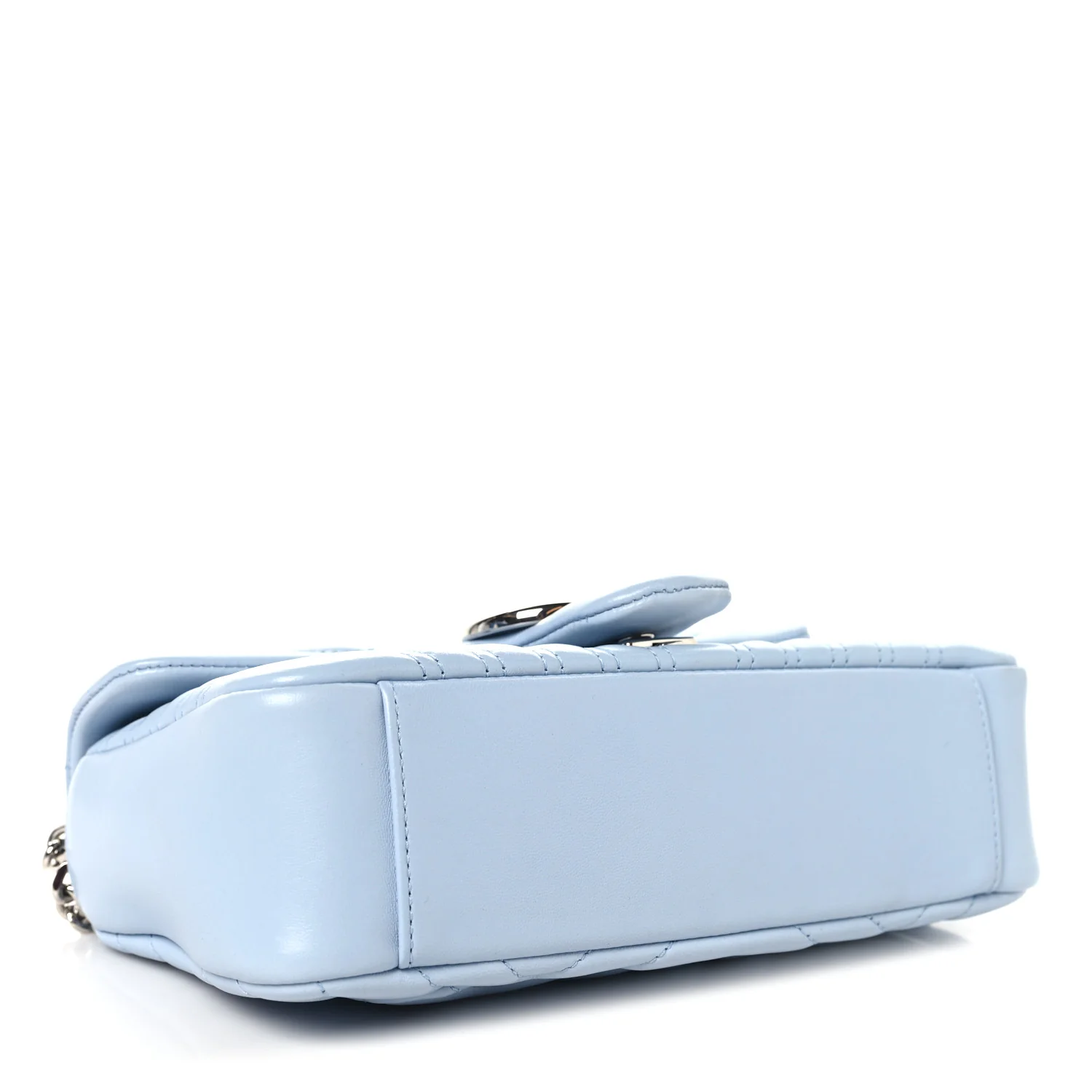 Calfskin Matelasse Medium GG Marmont Shoulder Bag Porcelain Light Blue - Image 4