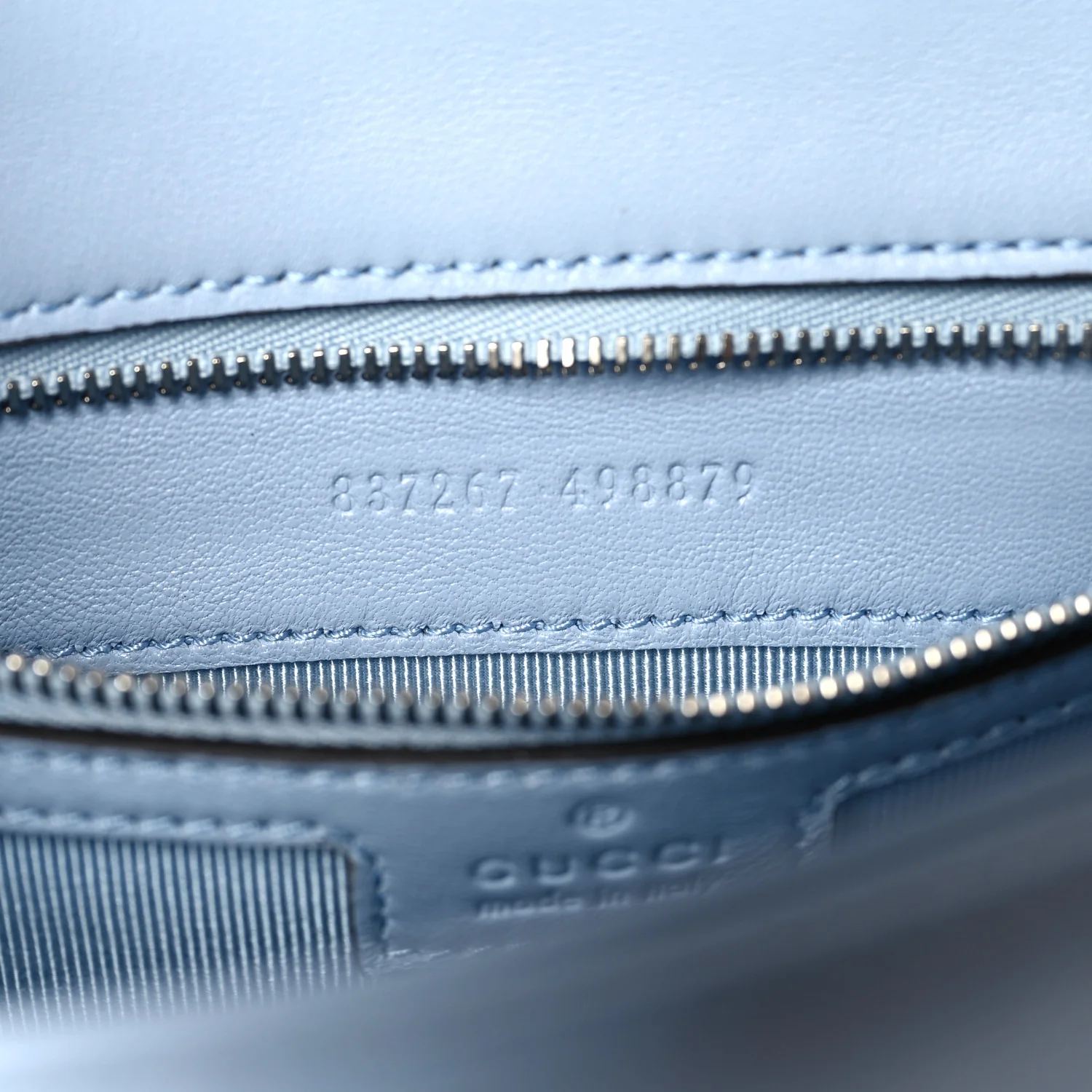 Calfskin Matelasse Medium GG Marmont Shoulder Bag Porcelain Light Blue - Image 7