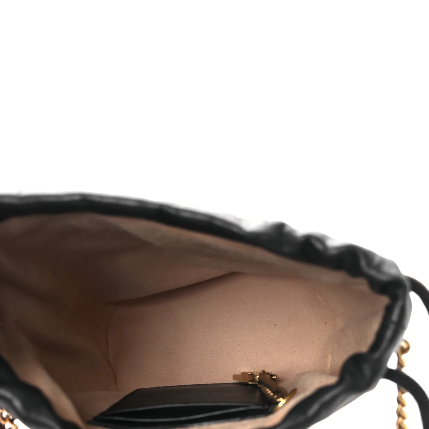 Calfskin Matelasse Mini GG Marmont 2.0 Bucket Bag Black - Image 5