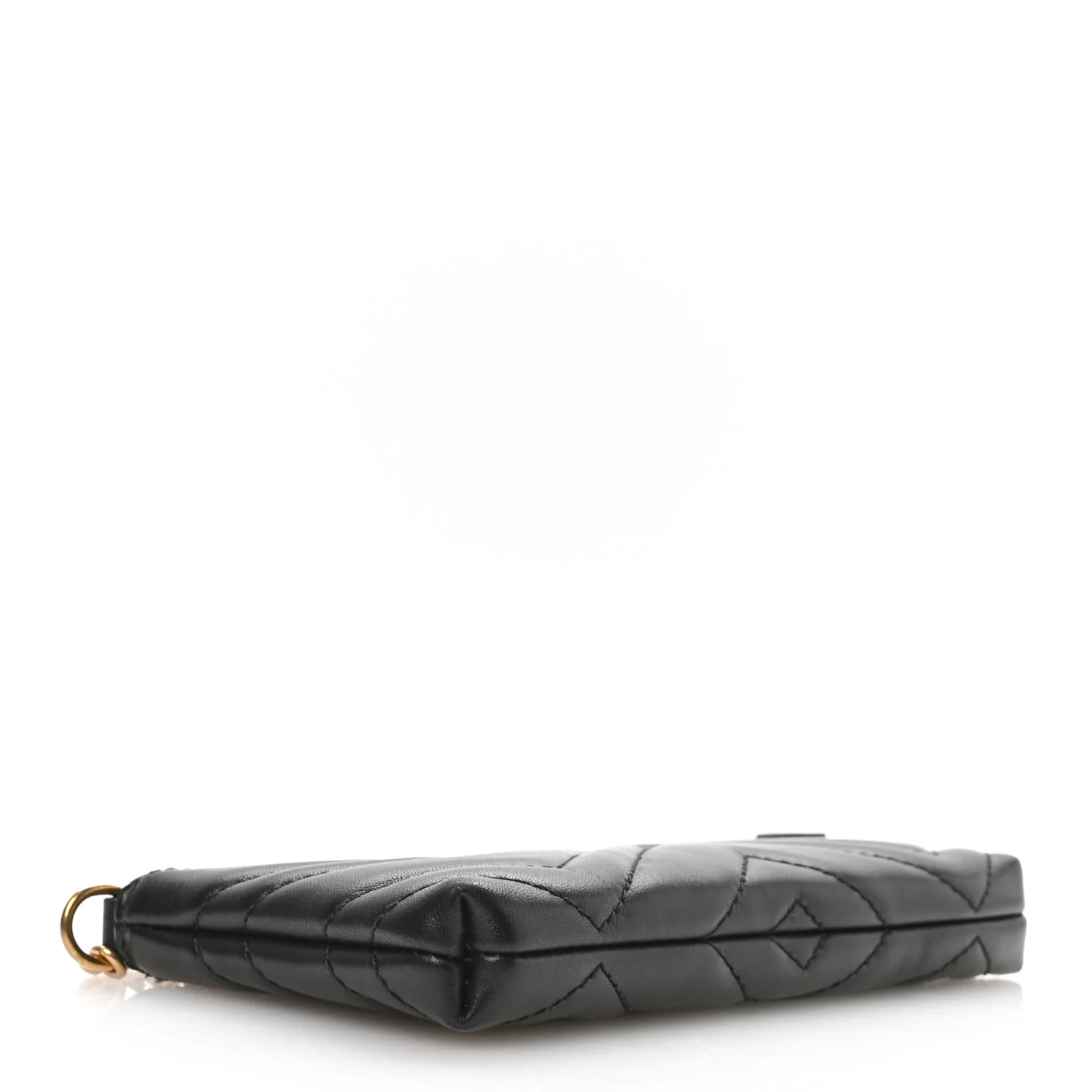 Calfskin Matelasse Mini GG Marmont Chain Bag Black - Image 6