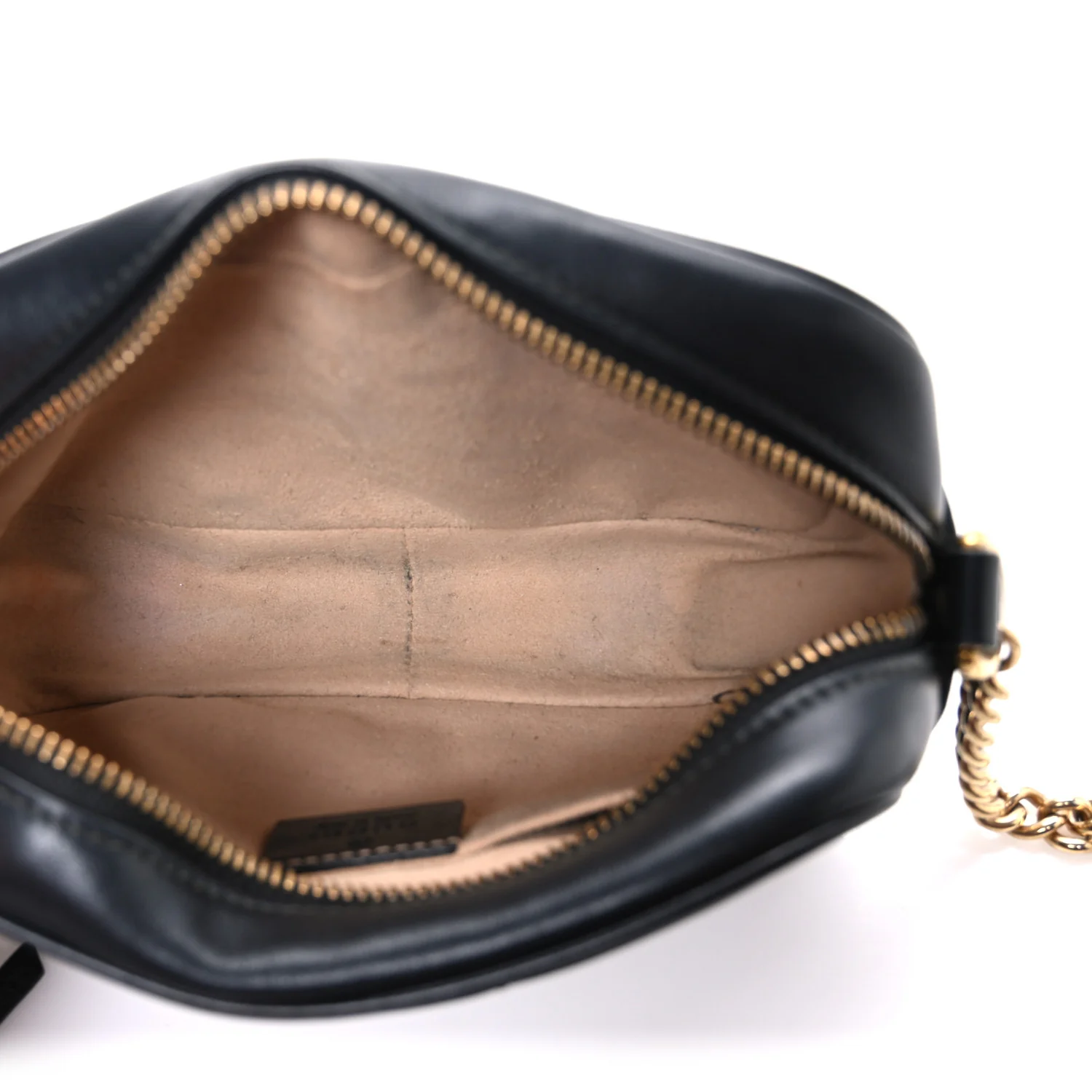 Calfskin Matelasse Mini GG Marmont Chain Shoulder Bag Black - Image 5