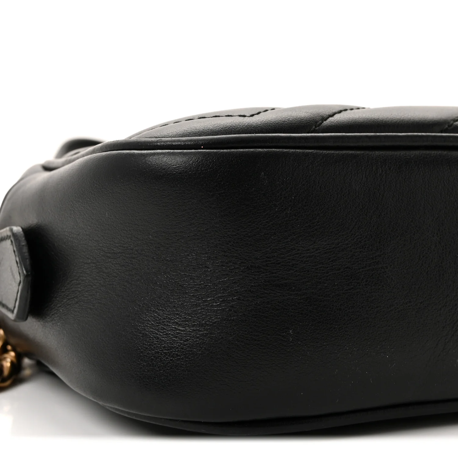 Calfskin Matelasse Mini GG Marmont Chain Shoulder Bag Black - Image 8