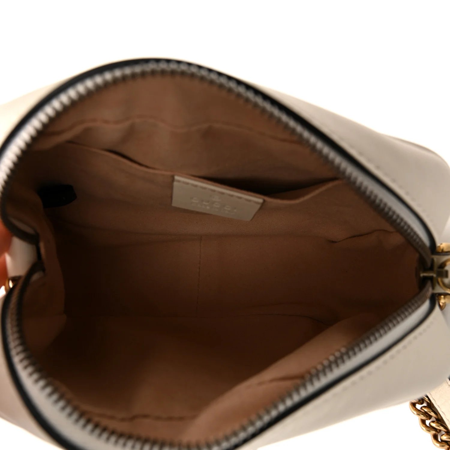 Calfskin Matelasse Mini GG Marmont Chain Shoulder Bag White - Image 5