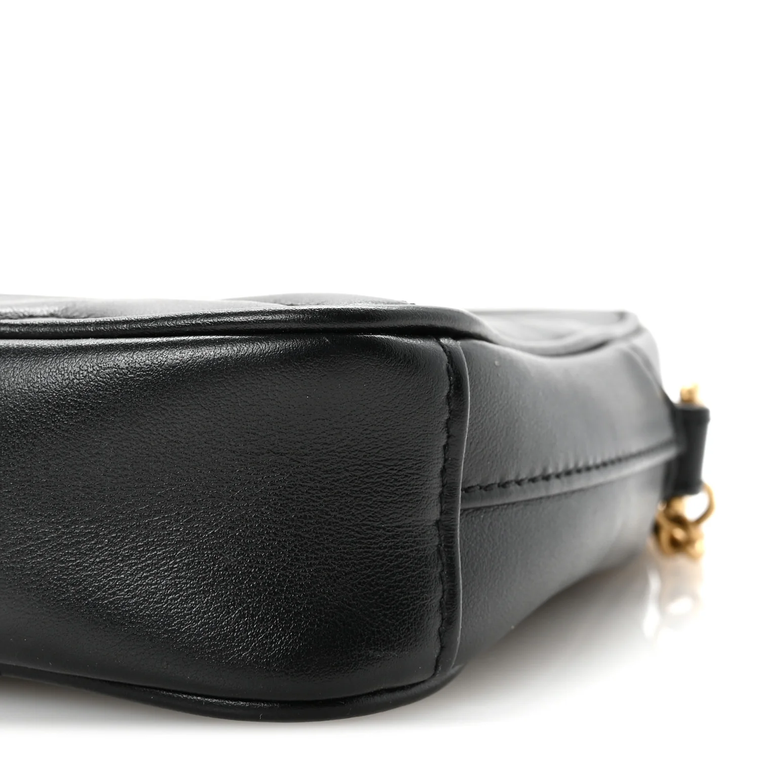 Calfskin Matelasse Mini GG Marmont Crossbody Bag Black - Image 10