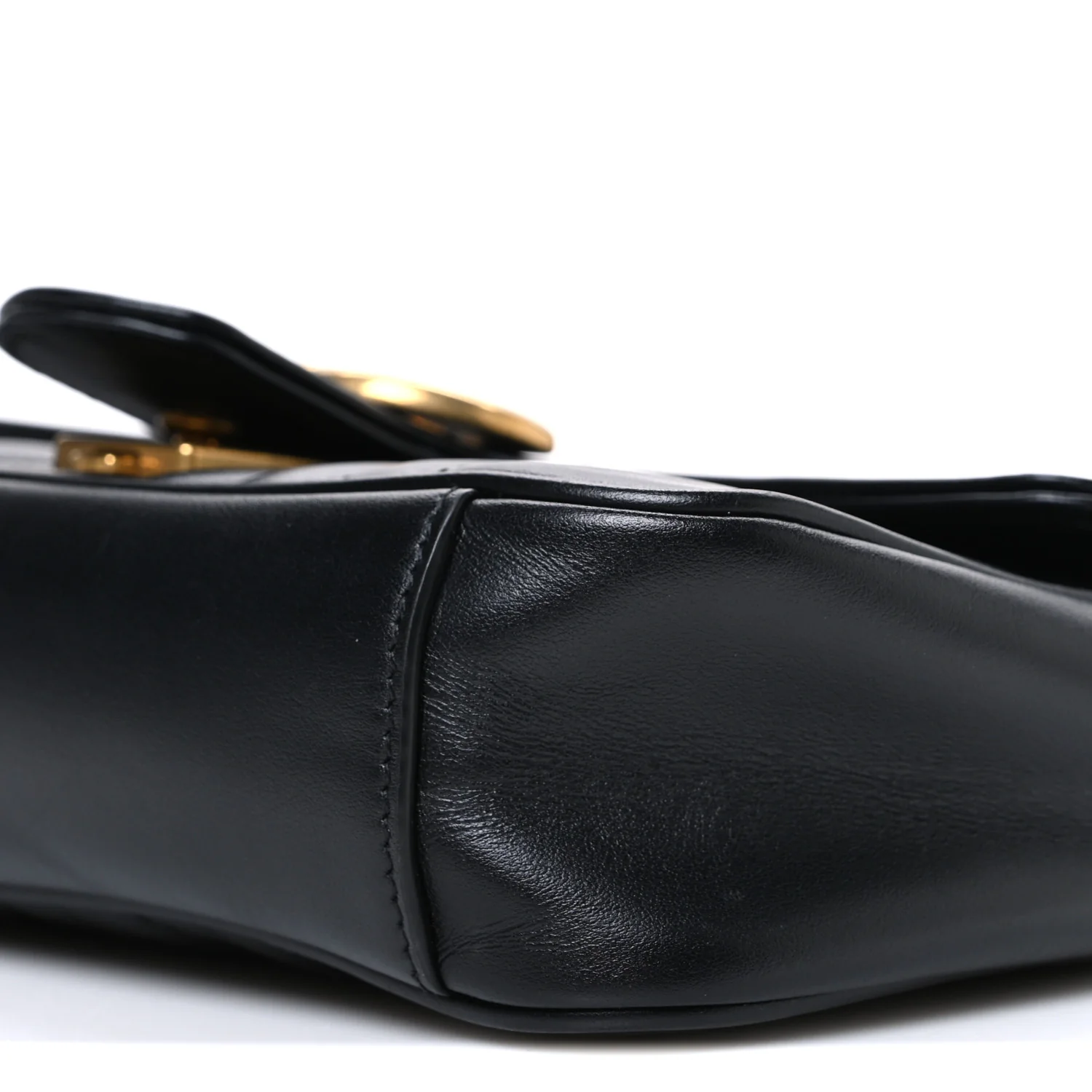 Calfskin Matelasse Mini GG Marmont Shoulder Bag Black - Image 10