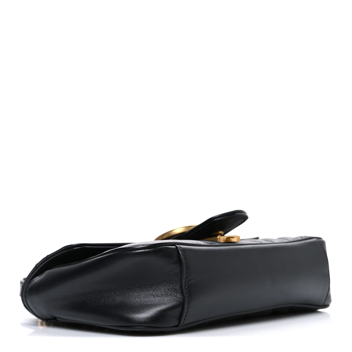 Calfskin Matelasse Mini GG Marmont Shoulder Bag Black - Image 4