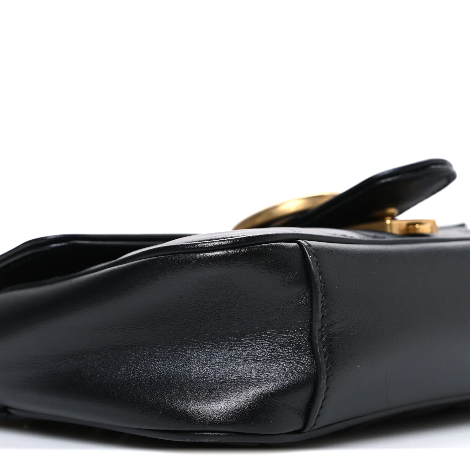 Calfskin Matelasse Mini GG Marmont Shoulder Bag Black - Image 9