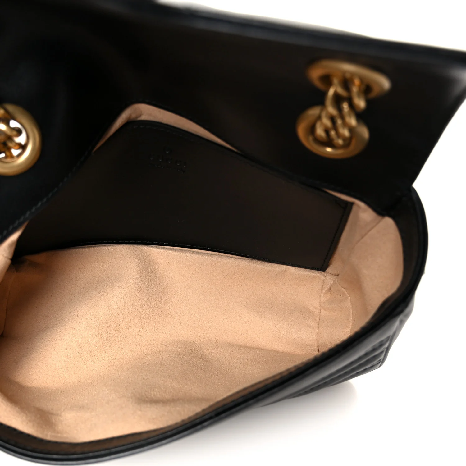 Calfskin Matelasse Mini GG Marmont Shoulder Bag Black - Image 5