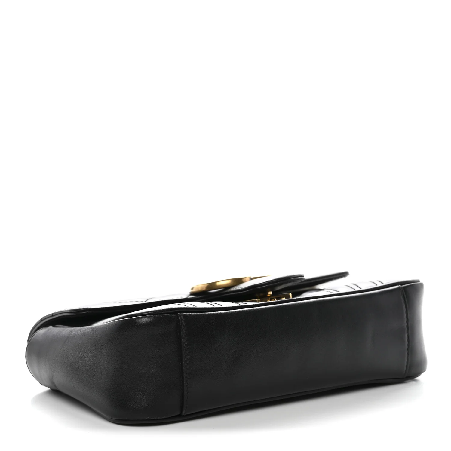 Calfskin Matelasse Mini GG Marmont Shoulder Bag Black - Image 4