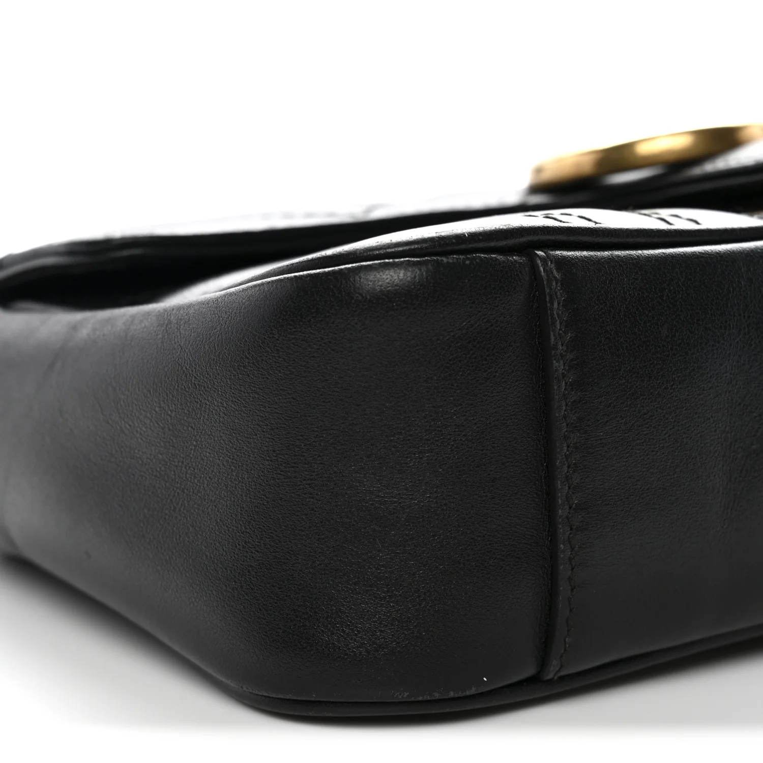 Calfskin Matelasse Mini GG Marmont Shoulder Bag Black - Image 9