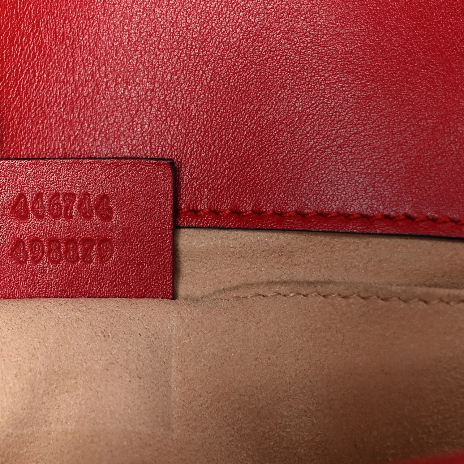 Calfskin Matelasse Mini GG Marmont Shoulder Bag Hibiscus Red - Image 7