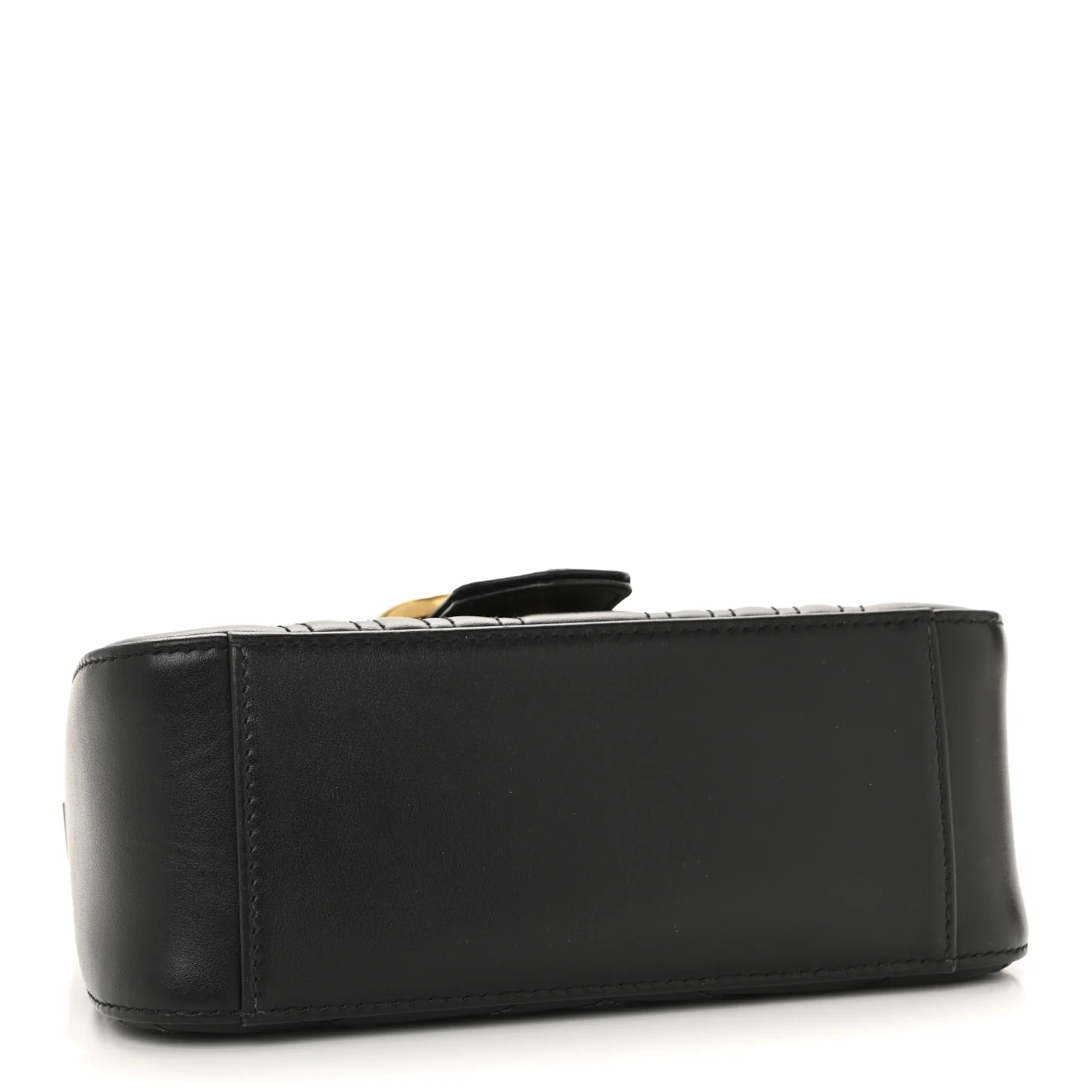 Calfskin Matelasse Mini GG Marmont Top Handle Shoulder Bag Black - Image 4
